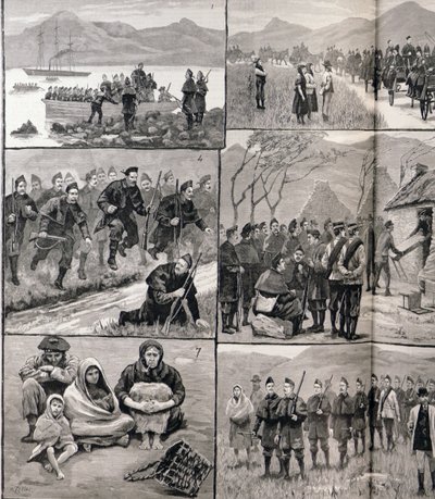 On Eviction Duty in Ireland: Sketches in Galway with the Military and Police Forces, from 